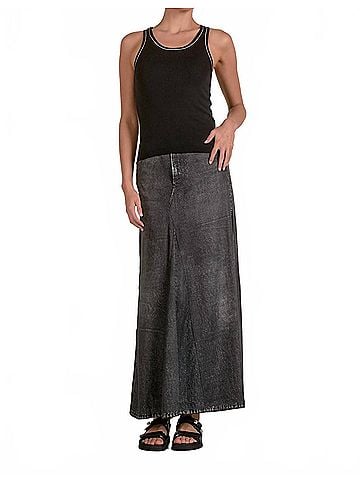 Elan Women's Lara Contrast Knit Tank Top in Black (view 2)
