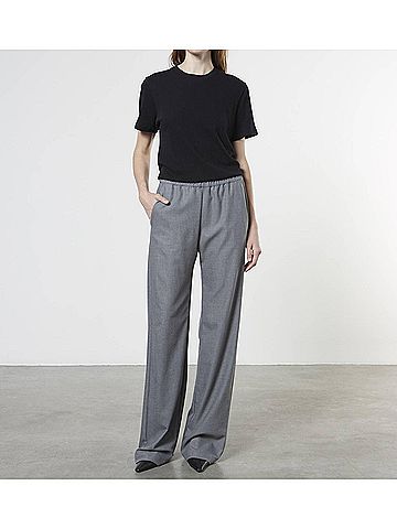 Enza Costa Cashmere Loose Short Sleeve Tee in Black (view 2)