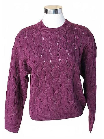 Keren Hart Nancy Crew Neck Sweater in Wine (view 2)