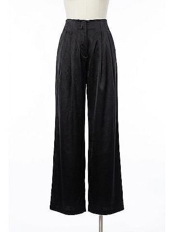 Glam Wide Leg Tie High-Waisted Pant in Black (view 1)