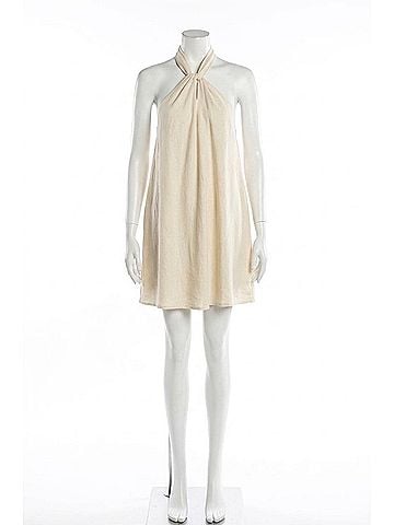 Elan Lucia Halter Dress in Off White (view 1)