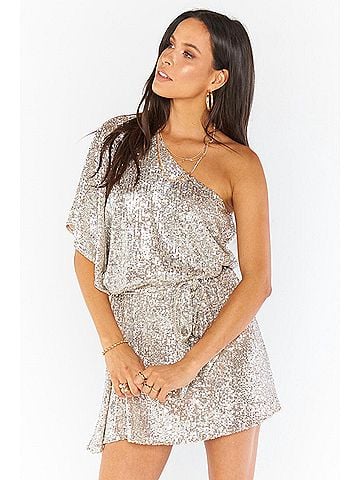 Show Me Your Mumu Trish Dress in Platinum Sequins (view 2)