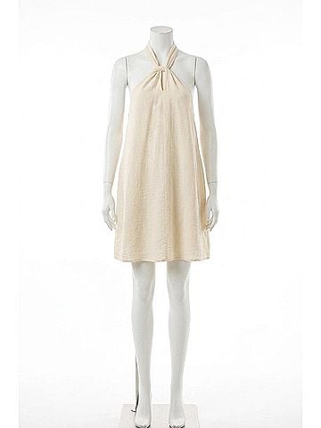 Elan Women's Lucia Halter Dress in Beige (view 1)