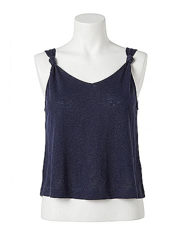 Bobi Double Knot Tank Top in Seaside (view 1)