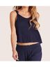 Bobi Solid Blue Double Knot Tank Top in Seaside Size S - photo 2