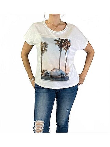 Dantelle Coastal Cruiser Graphic Tee in White (view 2)