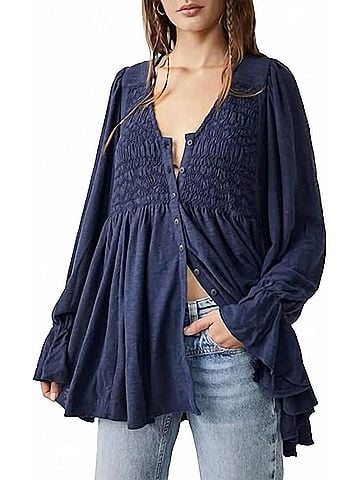 Free People Don'T Call Me Baby Top in Jazzberry (view 2)