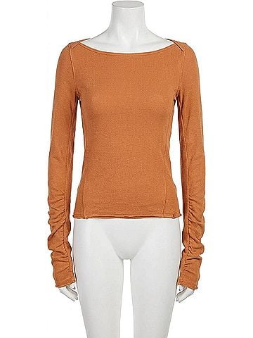 Free People Lizzy Long Sleeve Shirt in Golden Nugget (view 1)