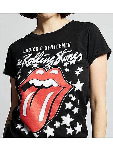 Recycled Karma The Rolling Stones Stars Tee in Black/Multi (view 2)