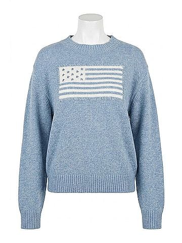 Thread & Supply Allegiance Wool Blend Sweater in Heather Blue (view 1)