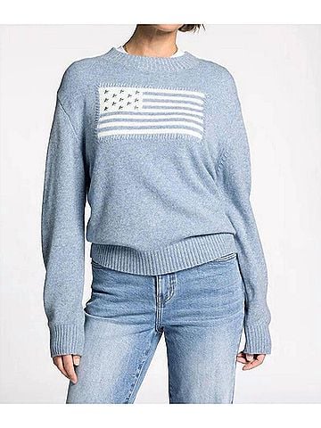 Thread & Supply Allegiance Wool Blend Sweater in Heather Blue (view 2)