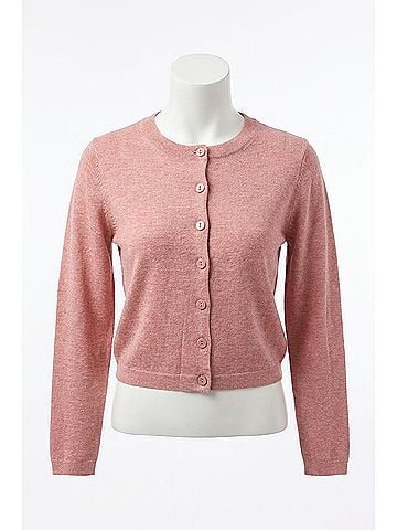 Olivaceous Rhodes Knit Cardigan in Dusty Blush (view 1)