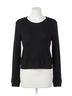 Bobi Solid Black Crewneck Pullover Cable Knit in Black Size M - photo 1
