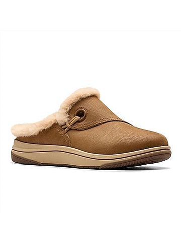 Clarks Women's Breeze Myth Clogs in Dark Tan (view 2)