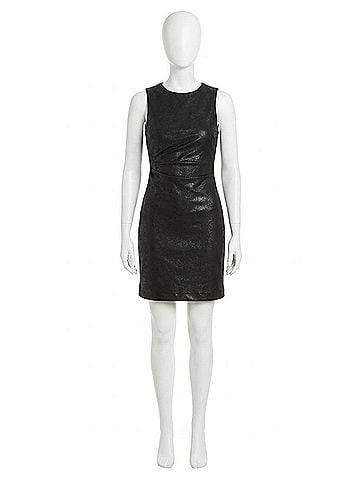 Drew Jesse Distressed Vegan Dress in Black (view 1)