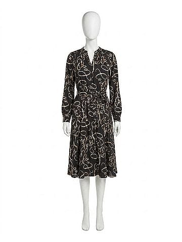 Tahari Chain Belt Dress in Black/Gold (view 1)