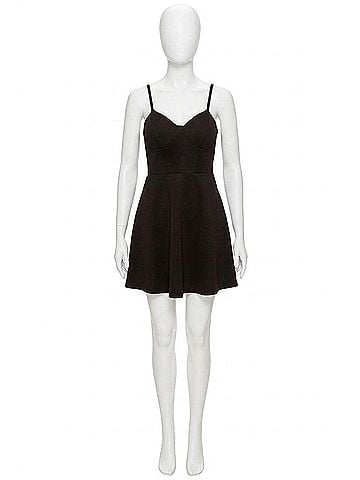 Privy Lace Fit And Flare Mini Dress in Black (view 1)