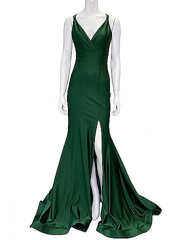 Jessica Angel Evening Gown in Hunter Green (view 1)