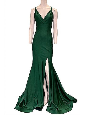 Jessica Angel Evening Gown in Hunter Green (view 2)