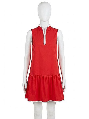 TCEC Working On My Serve Tennis Dress in Red (view 1)