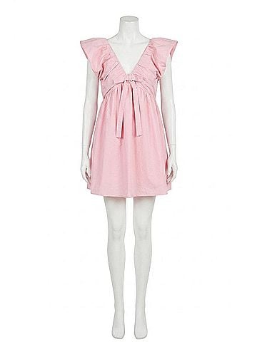 Endless Rose Sydney Combo Bow Mini Dress in Pink (view 1)