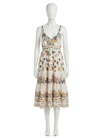 Ranna Gill Marlie Strap Tier Midi in Multi (view 1)
