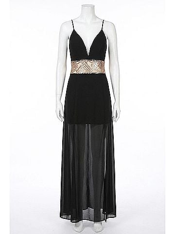 Soieblu The Innocent Maxi Dress in Black/Rose (view 1)