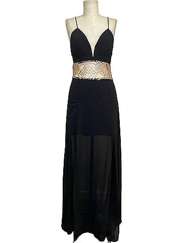 Soieblu The Innocent Maxi Dress in Black/Rose (view 2)
