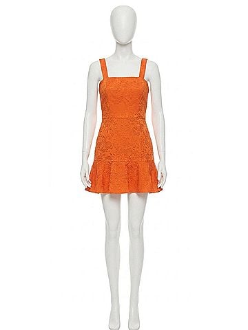 Gilner Farrar Julia Dress in Solid Bright Orange (view 1)