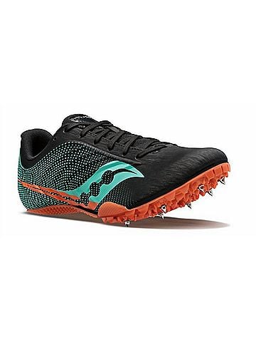 Saucony Women's Spitfire 5 Spike Shoes in Black Cool Mint (view 2)
