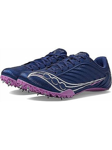 Saucony Women's Spitfire 5 Spike Shoes in Indigo Grape (view 2)
