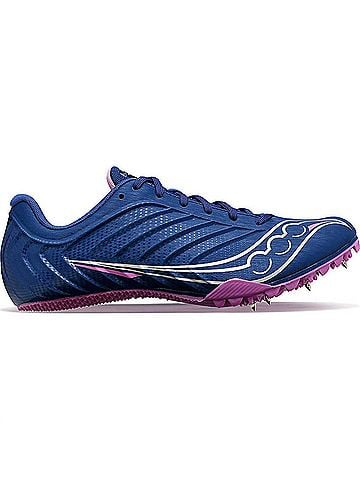 Saucony Women's Spitfire 5 Spike Shoes in Indigo Grape (view 1)