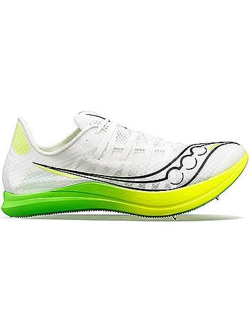 Saucony Women's Terminal Vt Spike Shoes in White Slime (view 1)