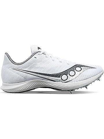 Saucony Women's Velocity Mp Track Spike Shoes in White Silver (view 1)