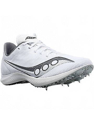 Saucony Women's Velocity Mp Track Spike Shoes in White Silver (view 2)