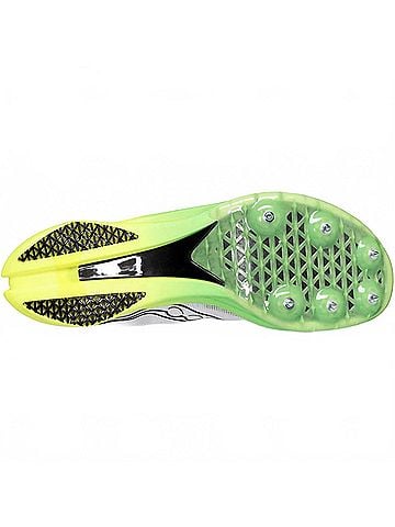 Saucony Women's Endorphin Cheetah Spike Shoes in White Slime (view 2)