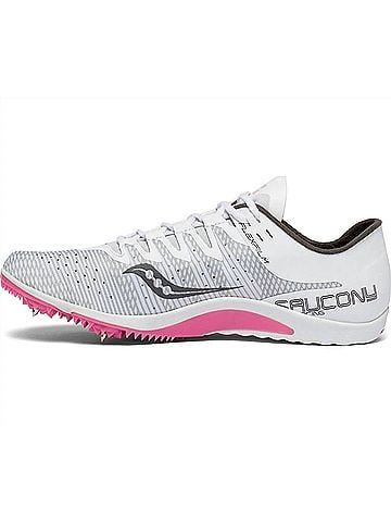 Saucony Women's Endorphin 2 Shoes in White/Pink (view 2)