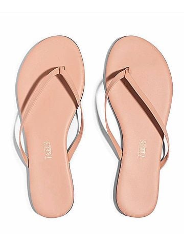TKEES Women's Lily Matte Flip Flops in Nude Beach (view 2)