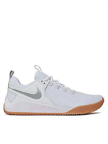 Nike Women's Air Zoom Hyperace 2 Se Volleyball Shoes in White/Silver (view 2)