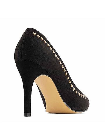 Andrea Women's Pointed Toe Heeled Pumps in Black (view 2)