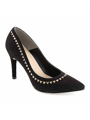 Andrea Women's Pointed Toe Heeled Pumps in Black (view 1)