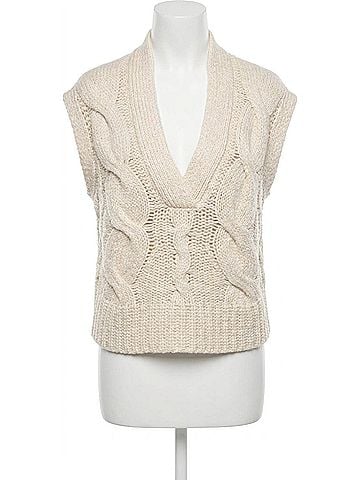 Ramy Brook Adelaide V-Neck Sleeveless Cable Knit Sweater in Oatmeal (view 1)