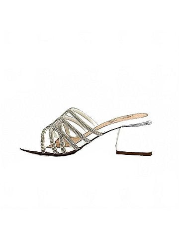 exe Women's Carmen Block Heeled Evening Sandal in White (view 2)
