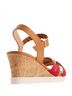 Andrea Solid Red Women's Wedge Sandal Size 10 - photo 2