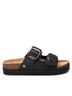Refresh Black Women's Leather Sandals Size 5 1/2 - photo 1