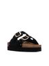 Refresh Solid Black Women's Suede Sandals Size 5 1/2 - photo 2