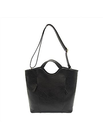 Joy Susan Women's Emily Double Zip Tote Bag in Black (view 2)