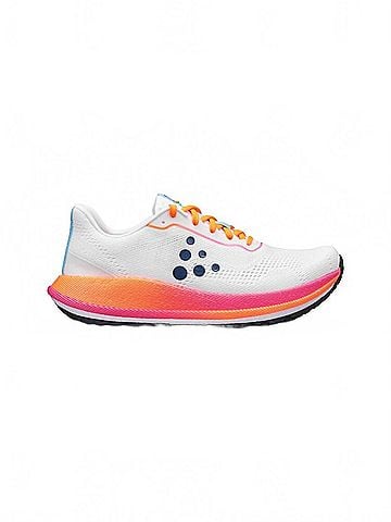 Craft Women's Pacer 2 Running Shoes in White / Fluorescent Orange (view 1)