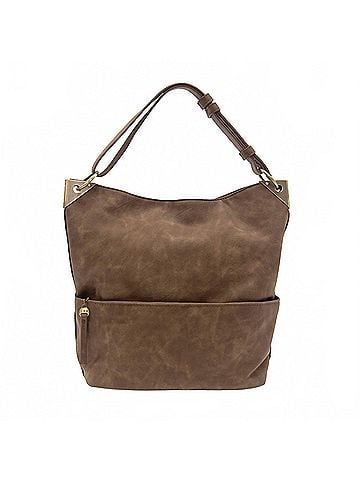 Joy Susan Women's Darcy Pocket Bucket Bag in Pecan (view 1)