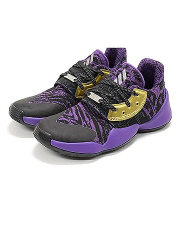 Adidas Boy's Harden Vol. 4 Star Wars Lightsaber Basketball Shoes in Black (view 2)